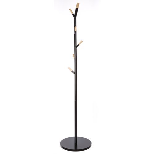 FIVE ČIVILUK 6KUKA 40X175,5CM METAL/DRVO/MDF CRNA slika 1