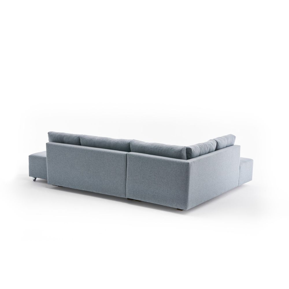 Manama Ugaona Sofa na Razvlačenje Lijeva - Svijetloplava slika 5