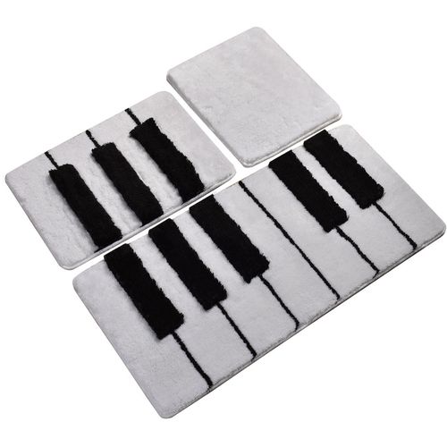 Colourful Cotton Set akrilnih kupaonskih prostirača (3 komada) Piyano slika 2