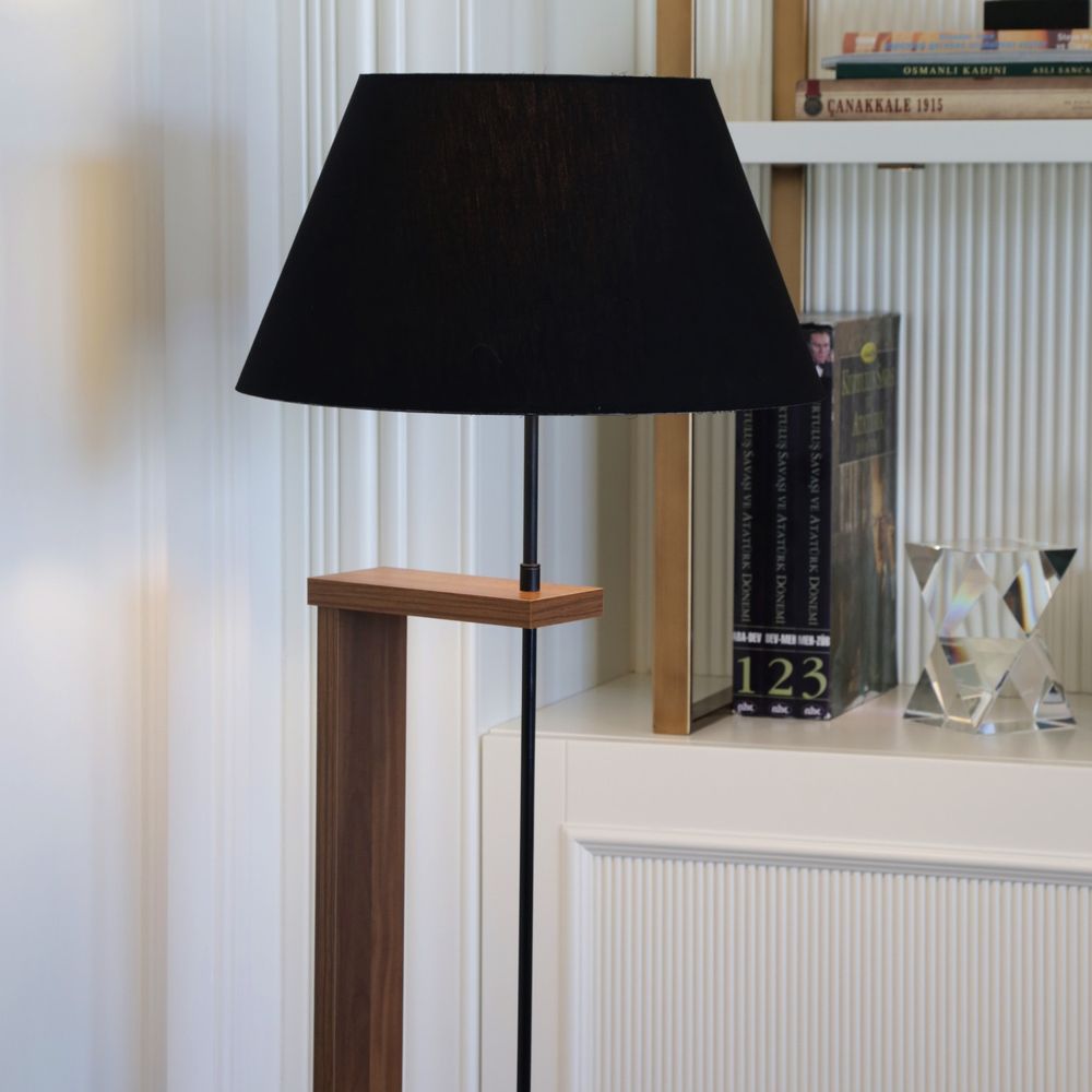 Crna Drvena Podna Lampa AYD-3130 slika 2