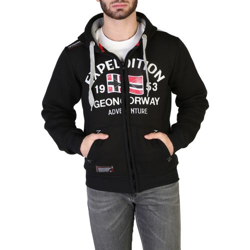 Geographical Norway muški hoodie/dukserica Flag man black slika 1