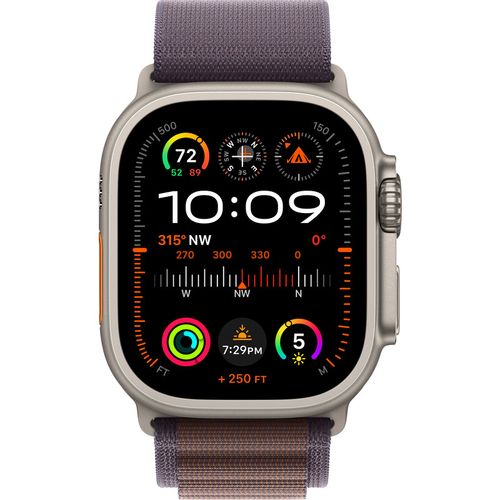 Apple Watch Ultra2 Cellular, 49mm Titanium Case with Indigo Alpine Loop - Medium slika 2
