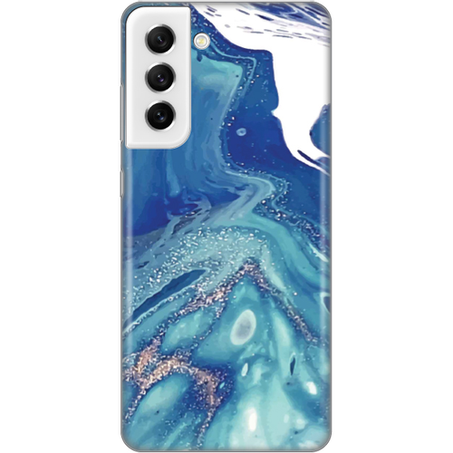 Torbica Silikonska Print za Samsung G990 Galaxy S21 FE Blue Marble slika 1