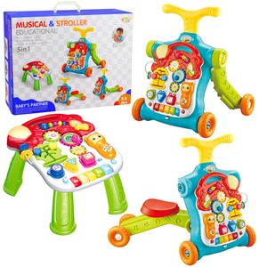 Walker Pusher Scooter Educational Table Interactive Panel 5 u 1 Šareni