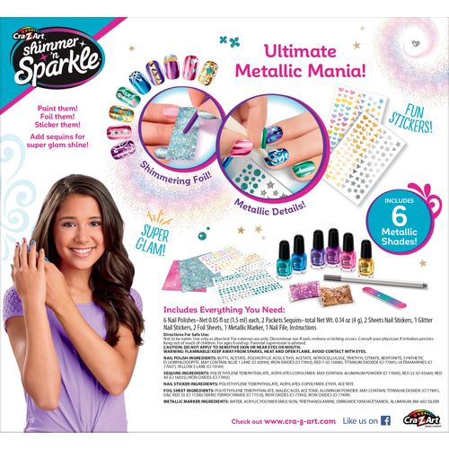 CRAZART set uređivanje noktiju Nail Art Metalic Rainbow 65540 slika 7