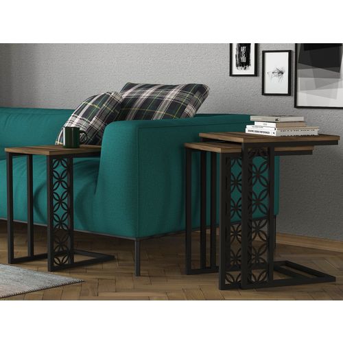 Klark - Walnut Walnut Nesting Table (3 Pieces) slika 3