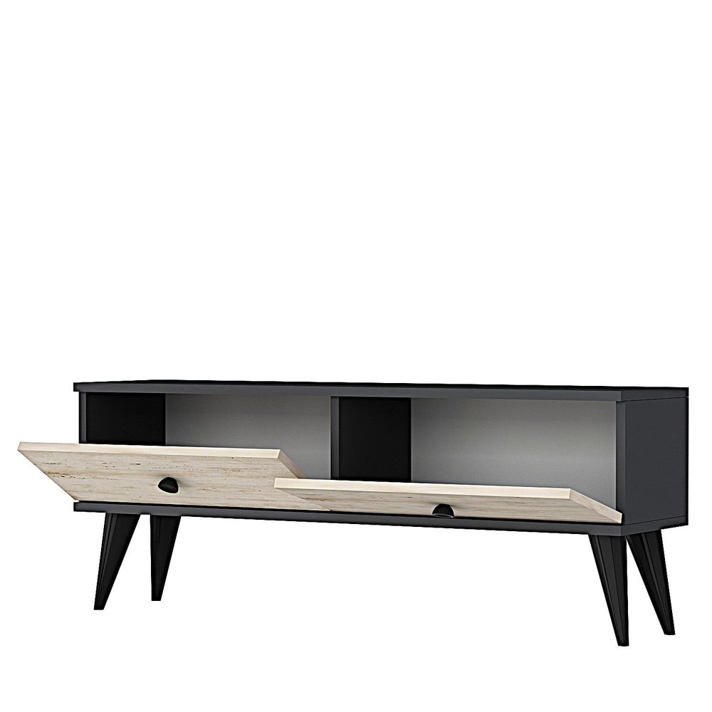 TV stalak Mona 120 - Antracit i Travertin slika 5