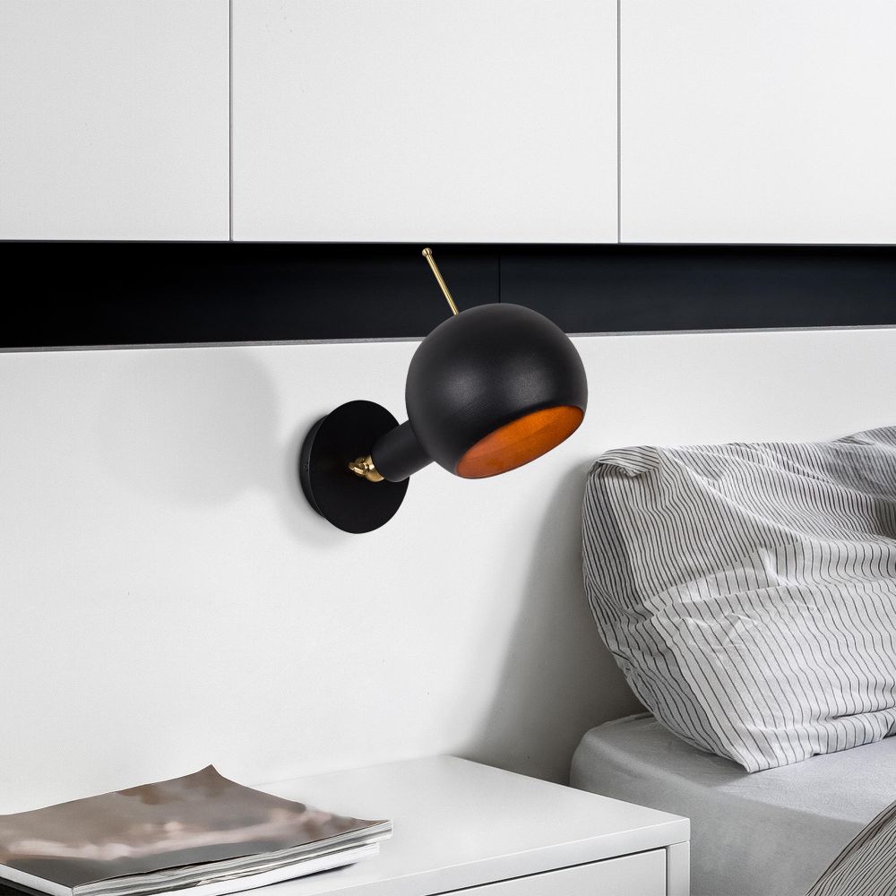 Sivani - MR-660 Crna Kovana Zidna Lampa slika 2