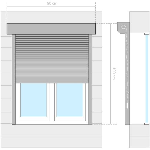 Rolete aluminijske 80 x 100 cm bijele slika 14