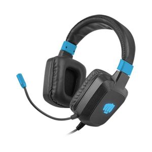 Natec NFU-1584 FURY RAPTOR, Gaming Headset with Volume Control, 3.5mm Stereo, LED Backlit (USB), Black/Blue