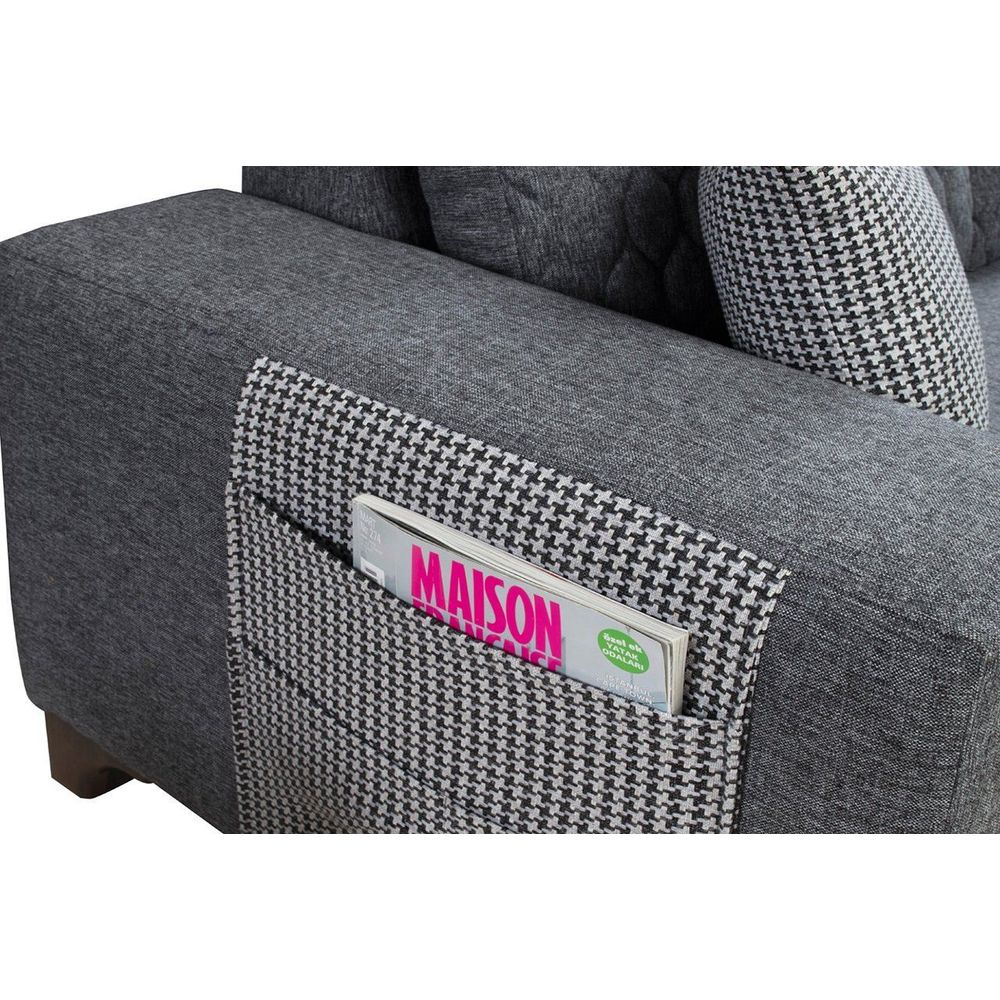 Ugaona Sofa Loft - Siva slika 9