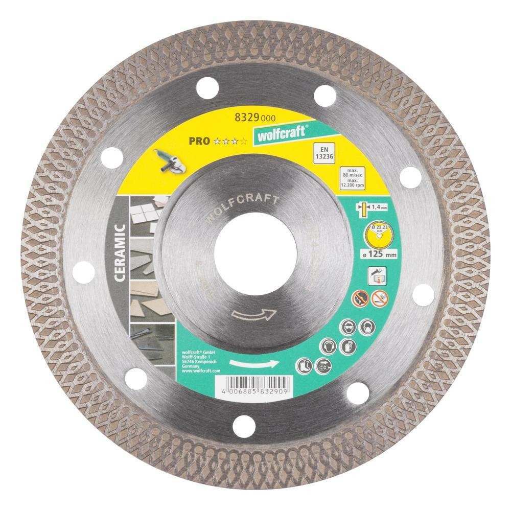 Wolfcraft Dijamantna Rezna Ploča Za Keramiku „Pro Ceramic Turboˮ 125×1,4×22,23 mm - 8329000 slika 1
