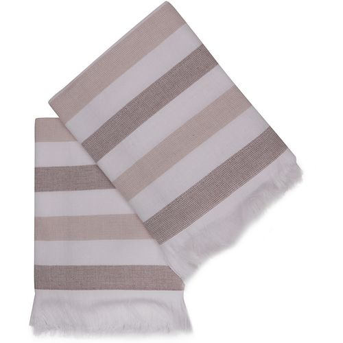 Colourful Cotton Set ručnika STRIPE BROWN, 50*90 cm, 2 komada, Stripe - Brown slika 3