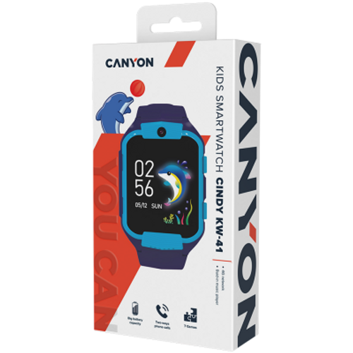 Pametni sat Canyon Cindy KW-41, 1.69" IPS, Nano SIM card, GSM, LTE, plavi - korišten uređaj, radi samo na Tomato SIM karticu slika 1