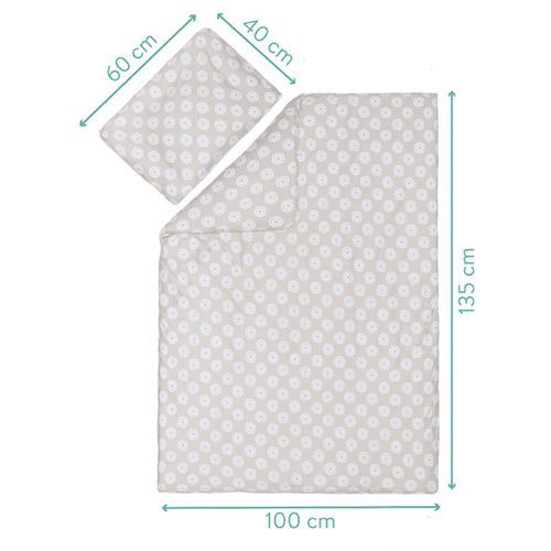 Fillikid navlaka za posteljinu 2 dijela Jersey 100x140 cm Circles grey slika 2