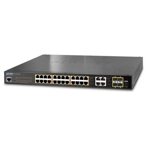 Planet L2 24-Port GbE HP PoE 4 Gig TP SFP Mngd Switch (440W) slika 1