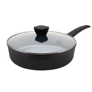 BE Living Duboka tava s poklopcem Delight Black 28 cm