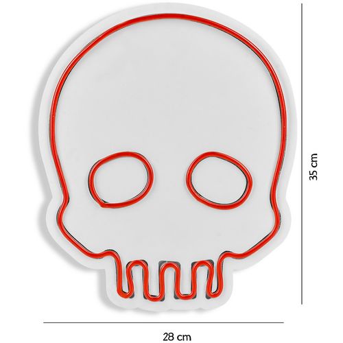 Wallity Ukrasna plastična LED rasvjeta, Skull - Red slika 8