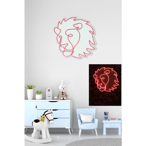 Wallity Ukrasna plastična LED rasvjeta, Lion - Red slika 3