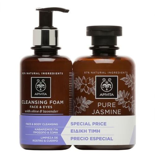 Apivita Promo pack Pure Jasmin gel za tuširanje (300ml) + pjena za čišćenje lica (200ml) slika 2