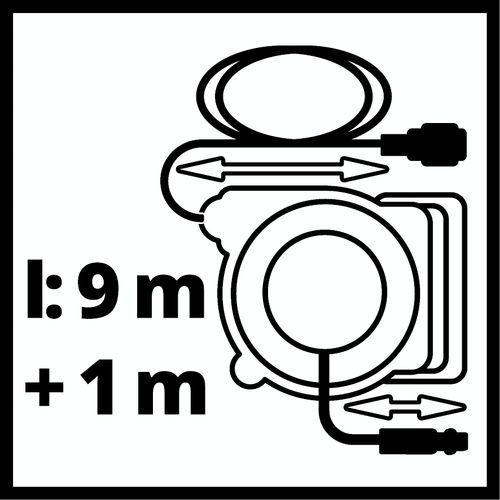 Einhell Automatski bubanj sa crevom za kompresor DLST 9+1 slika 5