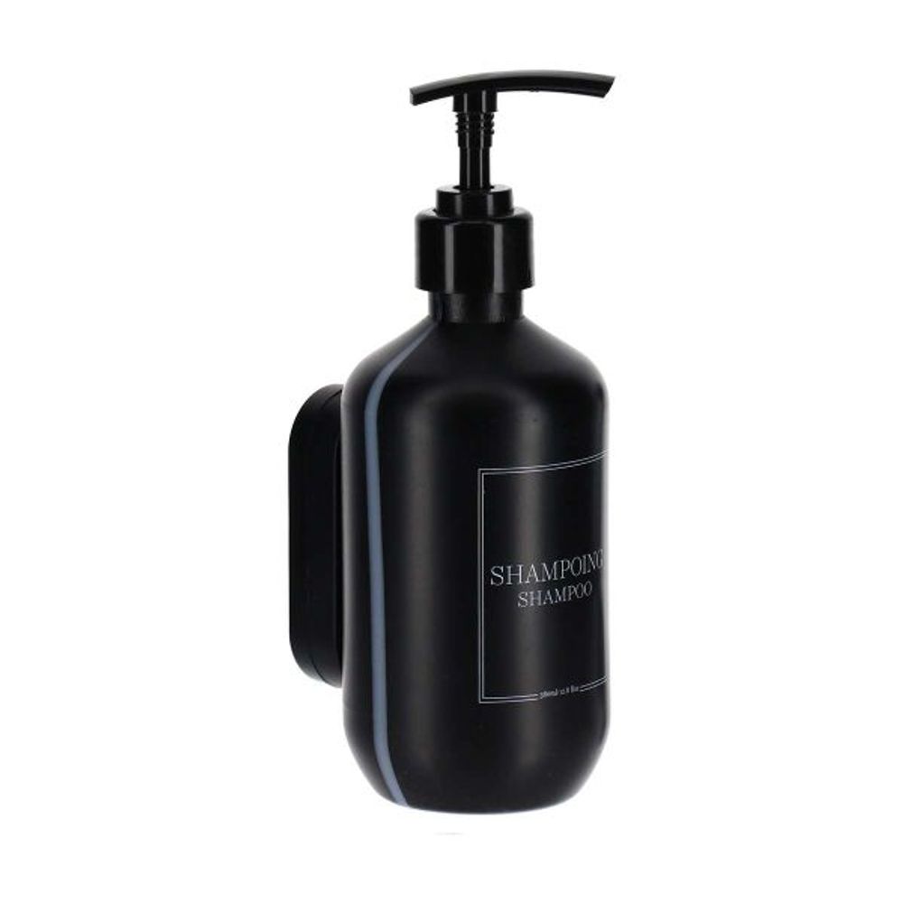 Tendance plastični dozator za sapun 380 ml sa nosačem za zid za učvršćavanje 3m, crni slika 1