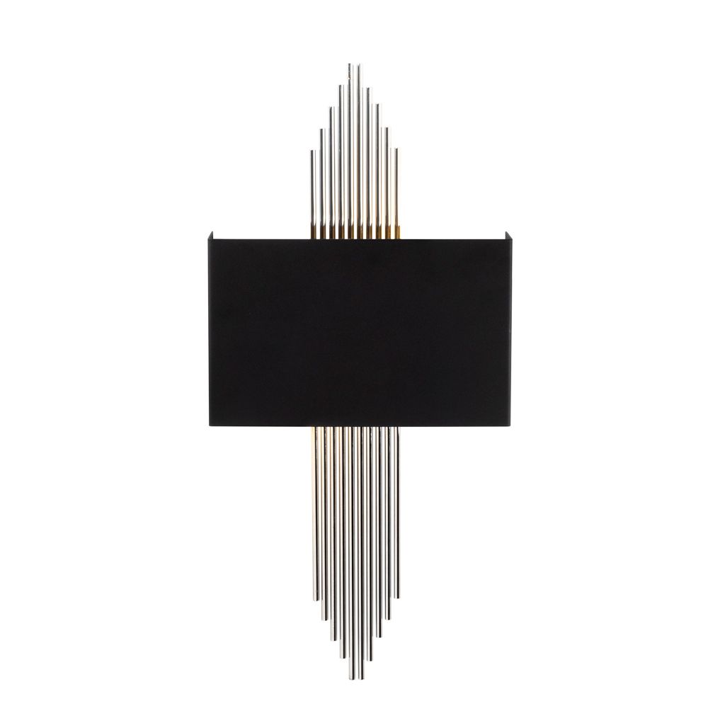 Elegantna Crno-Srebrna Zidna Lampa 614 slika 2