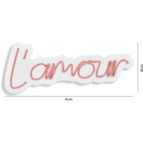 Wallity Ukrasna plastična LED rasvjeta, L'amour - Pink slika 16