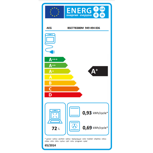 AEG ugradbena pećnica BSE778380M slika 7