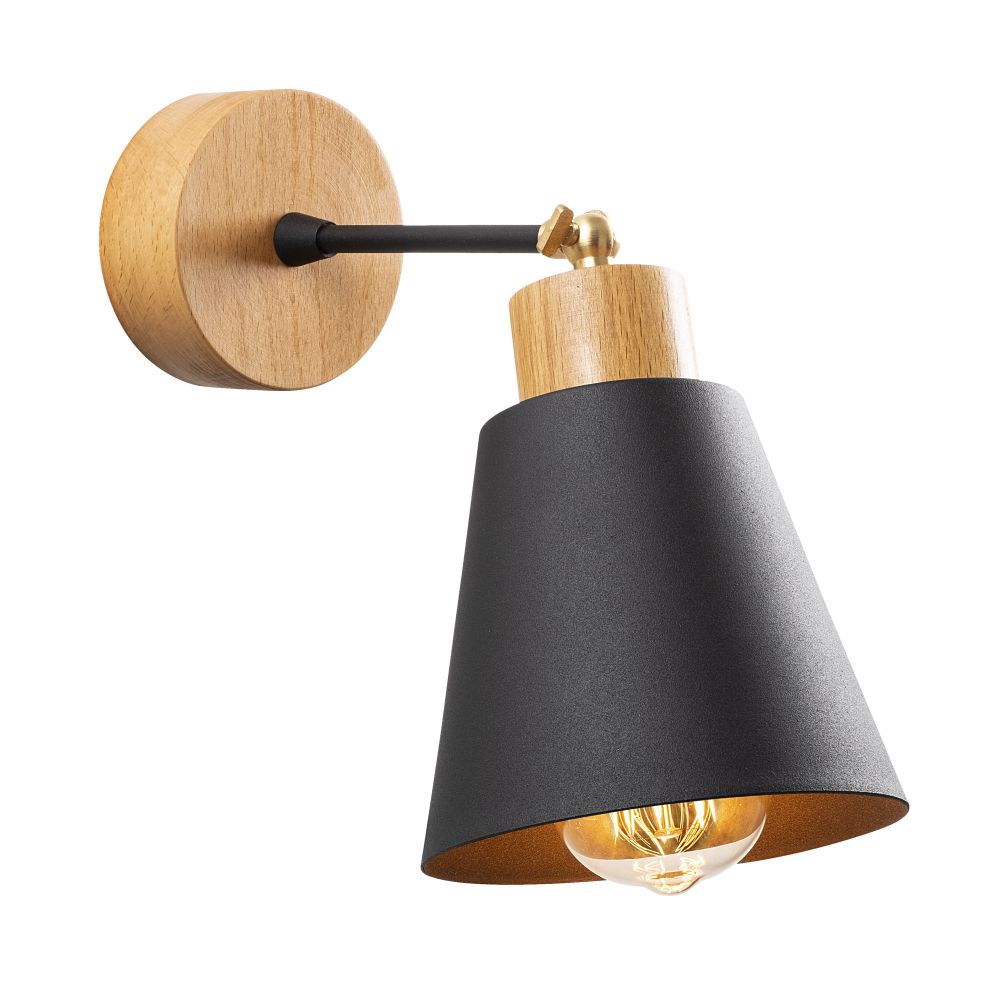 Manavgat - N-610 Crna Hrastova Zidna Lampa slika 4