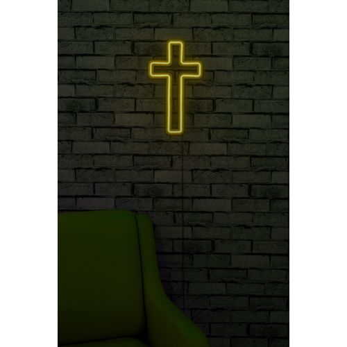 Wallity Ukrasna plastična LED rasvjeta, Cross Sign - Yellow slika 9