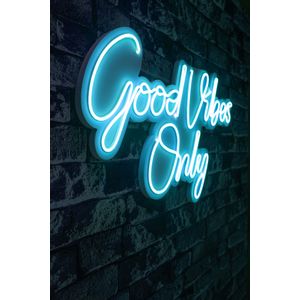 Wallity Good Vibes Only 2 - Plava dekorativna plastična LED rasveta