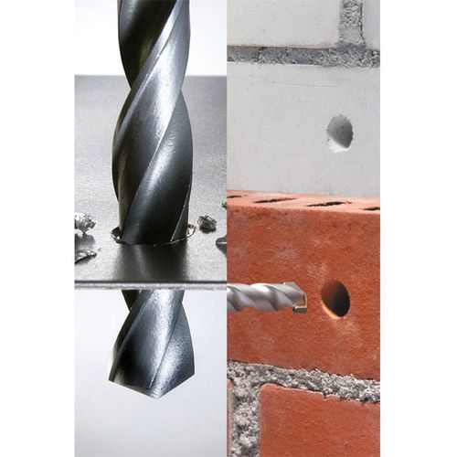 Kombinirana bušilica, 9 kom., Svrdla za metal i kamen kwb 420200   9-dijelni metal-spiralno svrdlo-komplet slika 3