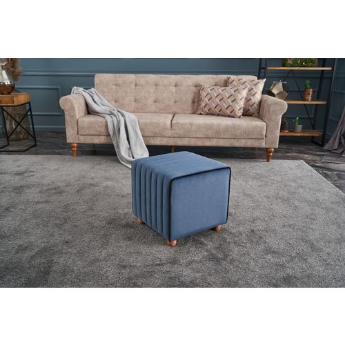 Atelier Del Sofa Tabure, Plava, Mona Puf - Blue slika 1