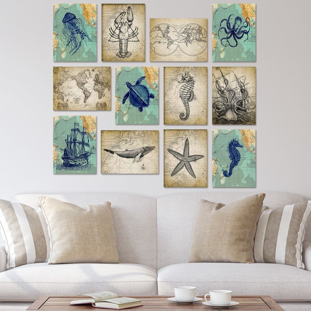 Dekorativna MDF Slika u Više Boja 12MDF07 (Set od 12 Komada) slika 1