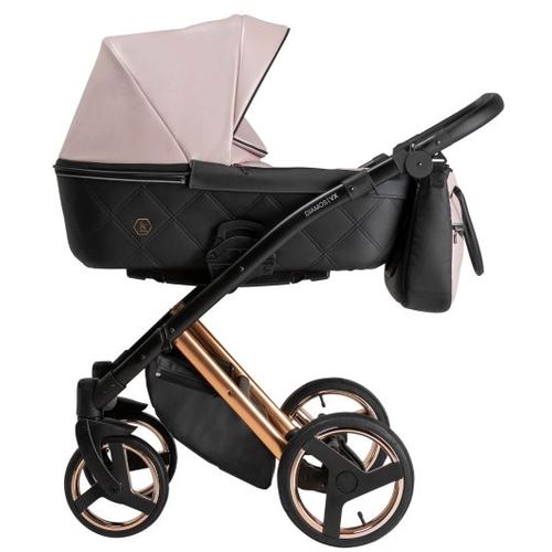 Tutek Kolica za bebe 2in1 DVXECO 7, Rose-Gold-Black  slika 1