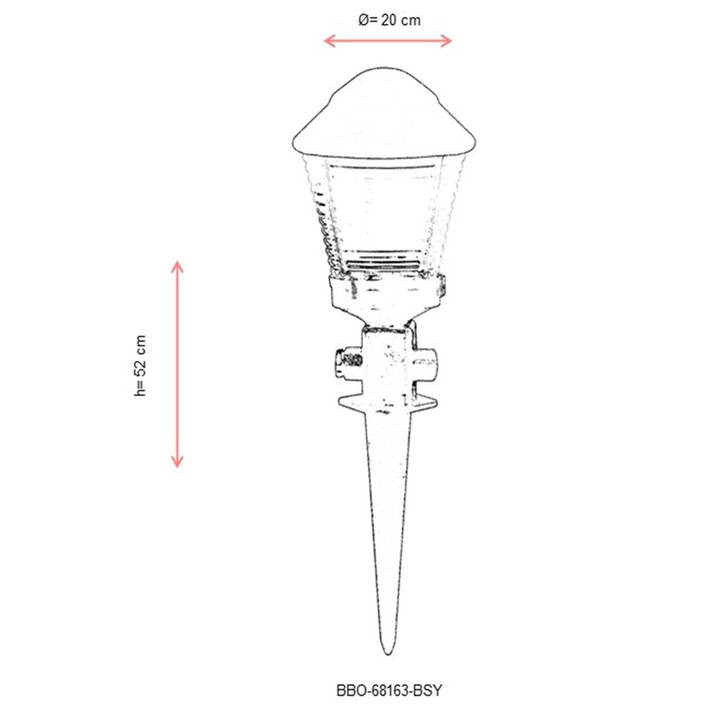 BBO-68163-BSY Crna Spoljna Zidna Lampa slika 3