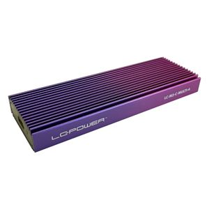 HDD SSD Rack LC Power LC-M2-C-MULTI-4 NVME / Sata M2 Enclosure for M.2 SSD USB3.2 Gen.2x1 Type C Purple