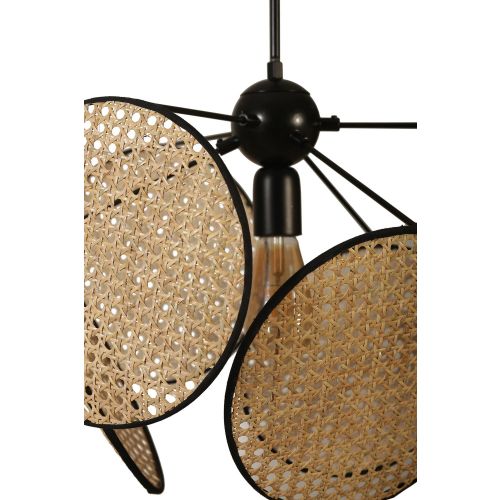 Hera Silindir 6 Lı Rattan Avize Rattan Chandelier slika 4