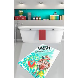 Šareni Kupatilski Predložak 'Happy Flamingo' (70 x 120 cm)