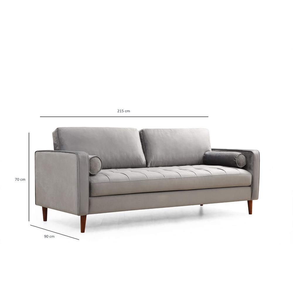 Sofa Rome - Svijetlo Siva Trosečna Sofa slika 13