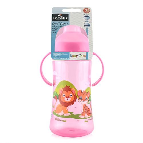 Lorelli Sportska Šolja 300Ml Sa Drškama I Mekim Kljunom 330Ml - Pink slika 2