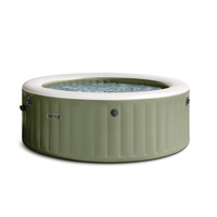 INTEX Masažni bazen Round Bubble Spa za 4 osobe Olive Green 196cm x 196cm x 71cm