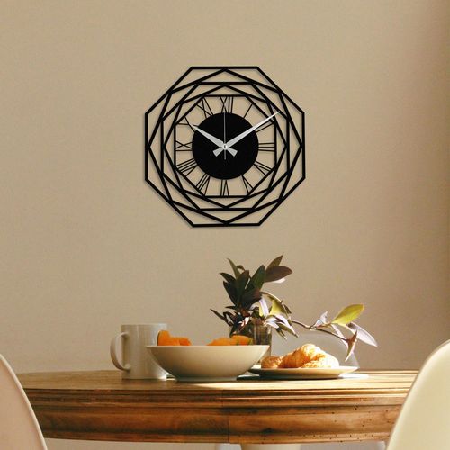 Enzoclock - S012 Black Decorative Metal Wall Clock slika 2