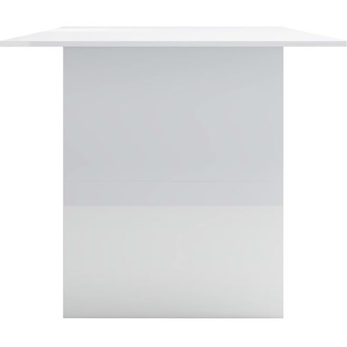 Blagovaonski stol visoki sjaj bijeli 180 x 90 x 76 cm iverica slika 30