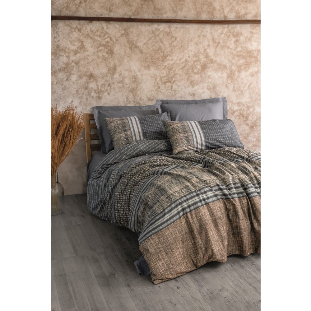 Timbre - Anthracite Anthracite Ranforce Double Quilt Cover Set slika 1