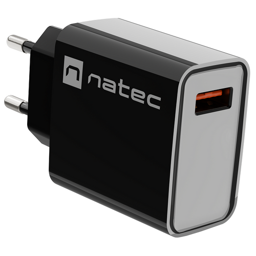 Natec NUC-2058 RIBERA USB Type-A Charger, QC3.0, 3A 18W, Black slika 1