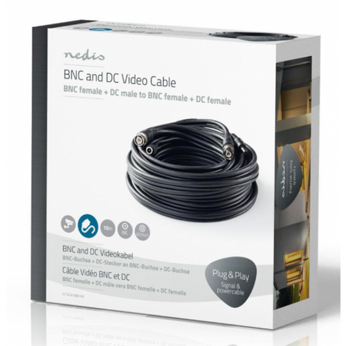 CCTVCA10BK100 * CCTV Security Cable BNC / DC  RG59, 10m (841) slika 4