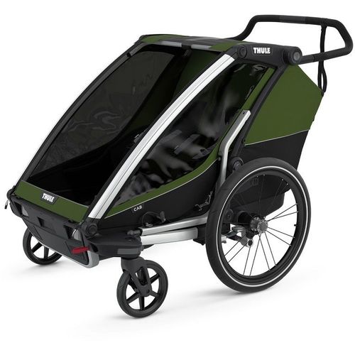 Thule Chariot Cab 2 zelena sportska dječja kolica i prikolica za bicikl za dvoje djece (4u1) slika 14