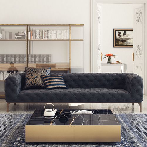 Moderna siva sofa sa 4 sedišta slika 1